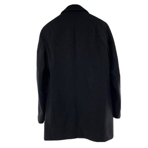 Cole Haan Men's Wool Blend Single Breasted Classic Coat Black Size Small - Picture 2 of 10